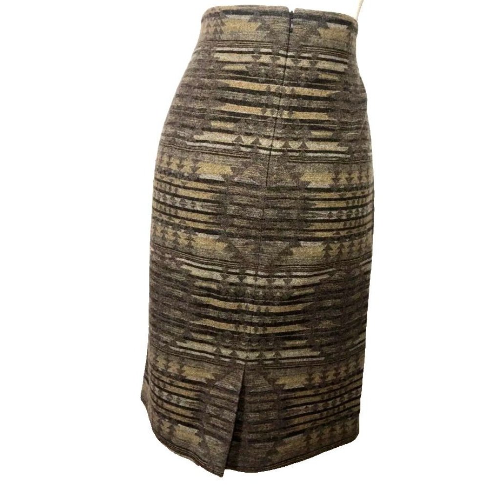 Pendleton Brown Patterned Skirt